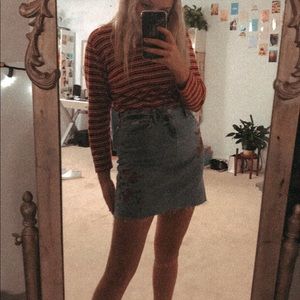 floral jean skirt!